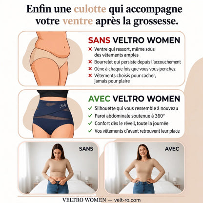 Culotte gainante post-partum à bande croisée 360°