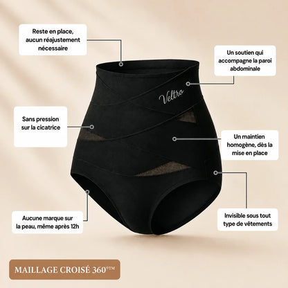 Culotte gainante post-abdominoplastie à bande croisée 360°