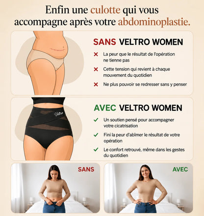 Culotte gainante post-abdominoplastie à bande croisée 360°