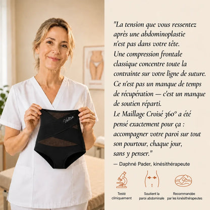 Culotte gainante post-abdominoplastie à bande croisée 360°