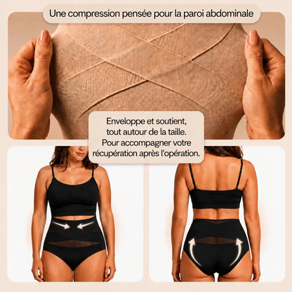 Culotte gainante post-abdominoplastie à bande croisée 360°