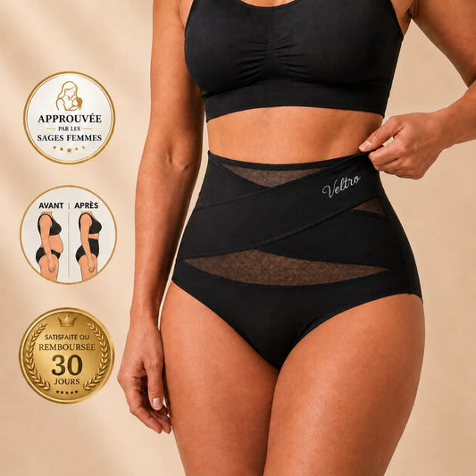 Culotte gainante post-partum à bande croisée 360°