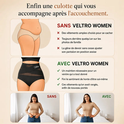 Culotte gainante post-partum à bande croisée 360°