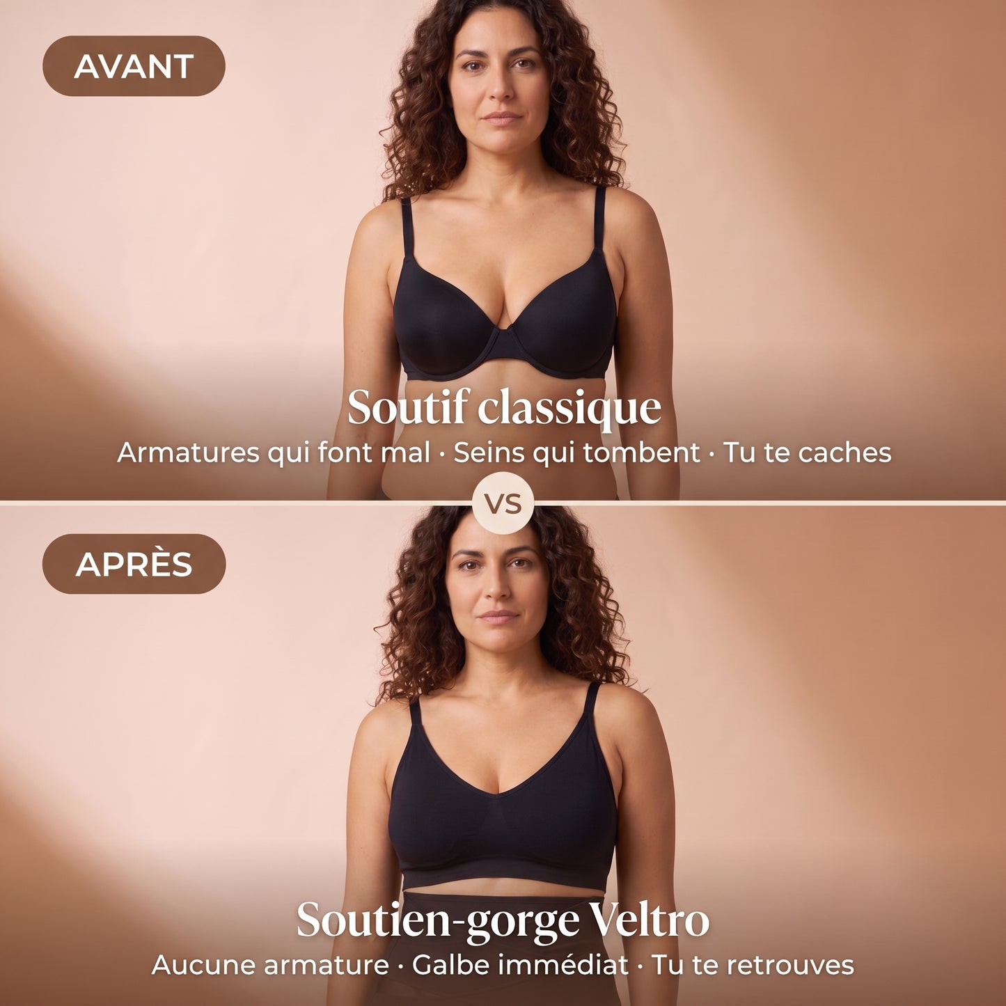 Soutien-gorge sans armatures