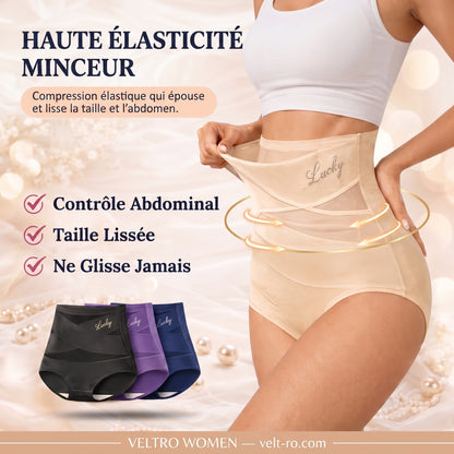 Culotte gainante sans couture à taille haute et effet ventre plat