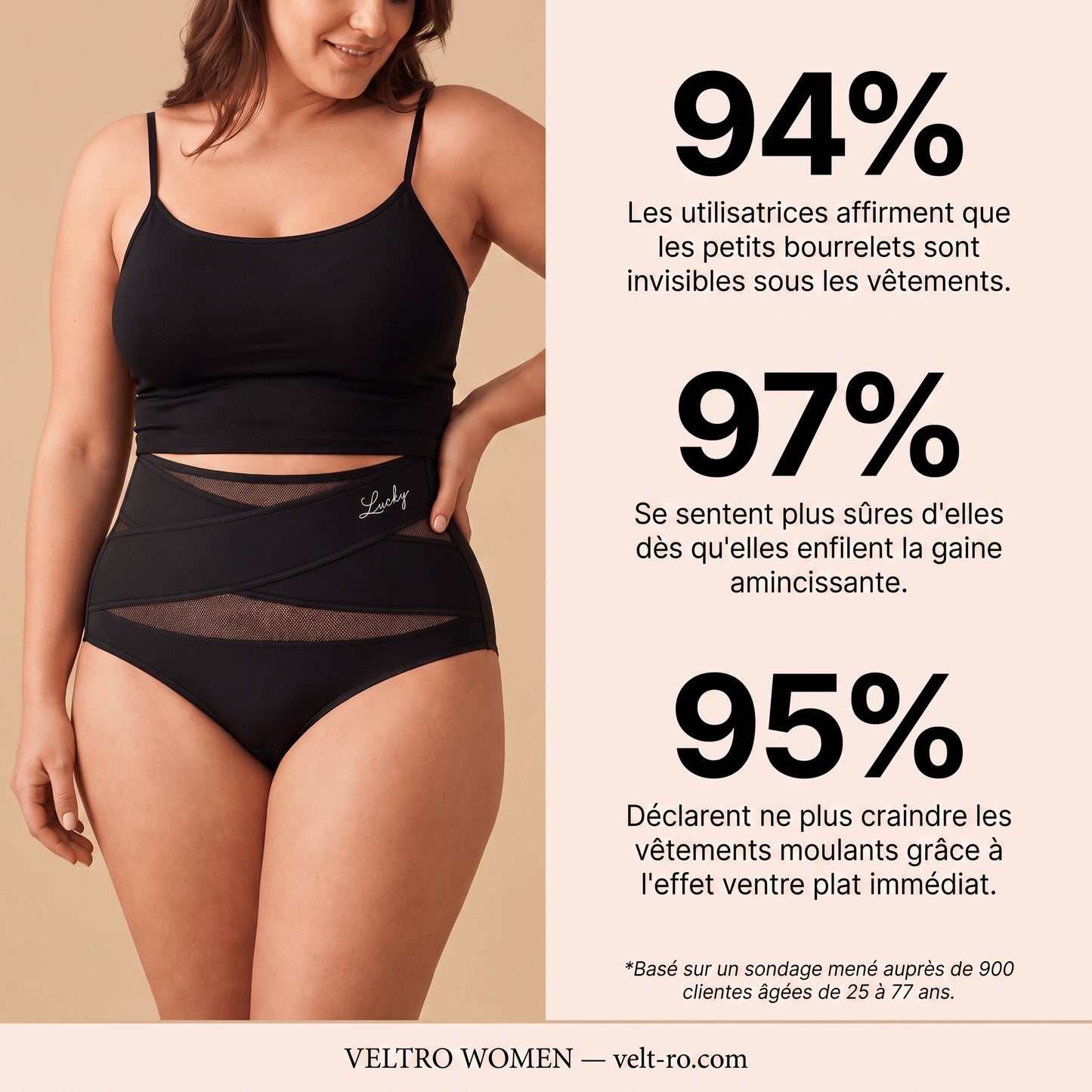 Culotte gainante sans couture à taille haute et effet ventre plat